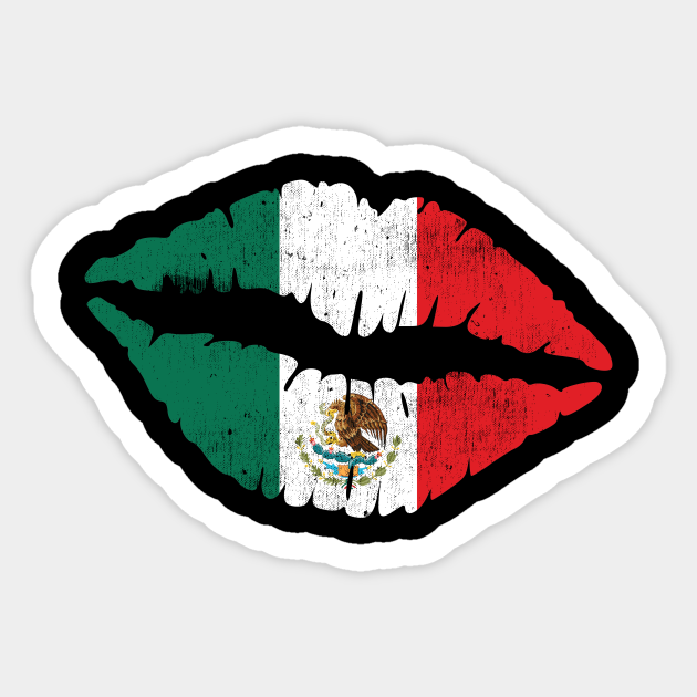 Love Mexico Kiss Lips, Mexican Pride Flag, Valentine's Day Gift Kiss